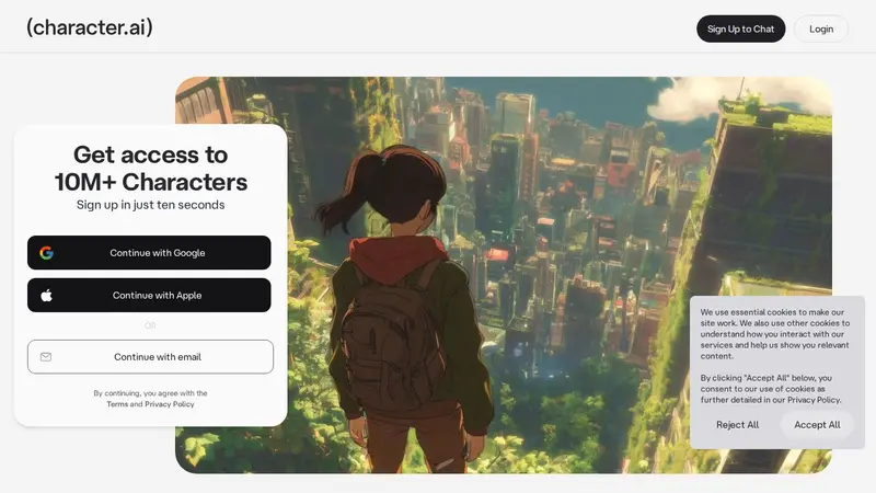 Character.AI skärmdump