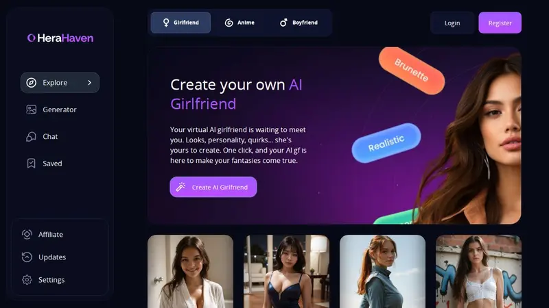 HeraHaven skärmdump