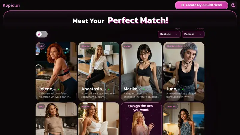 Kupid AI skärmdump
